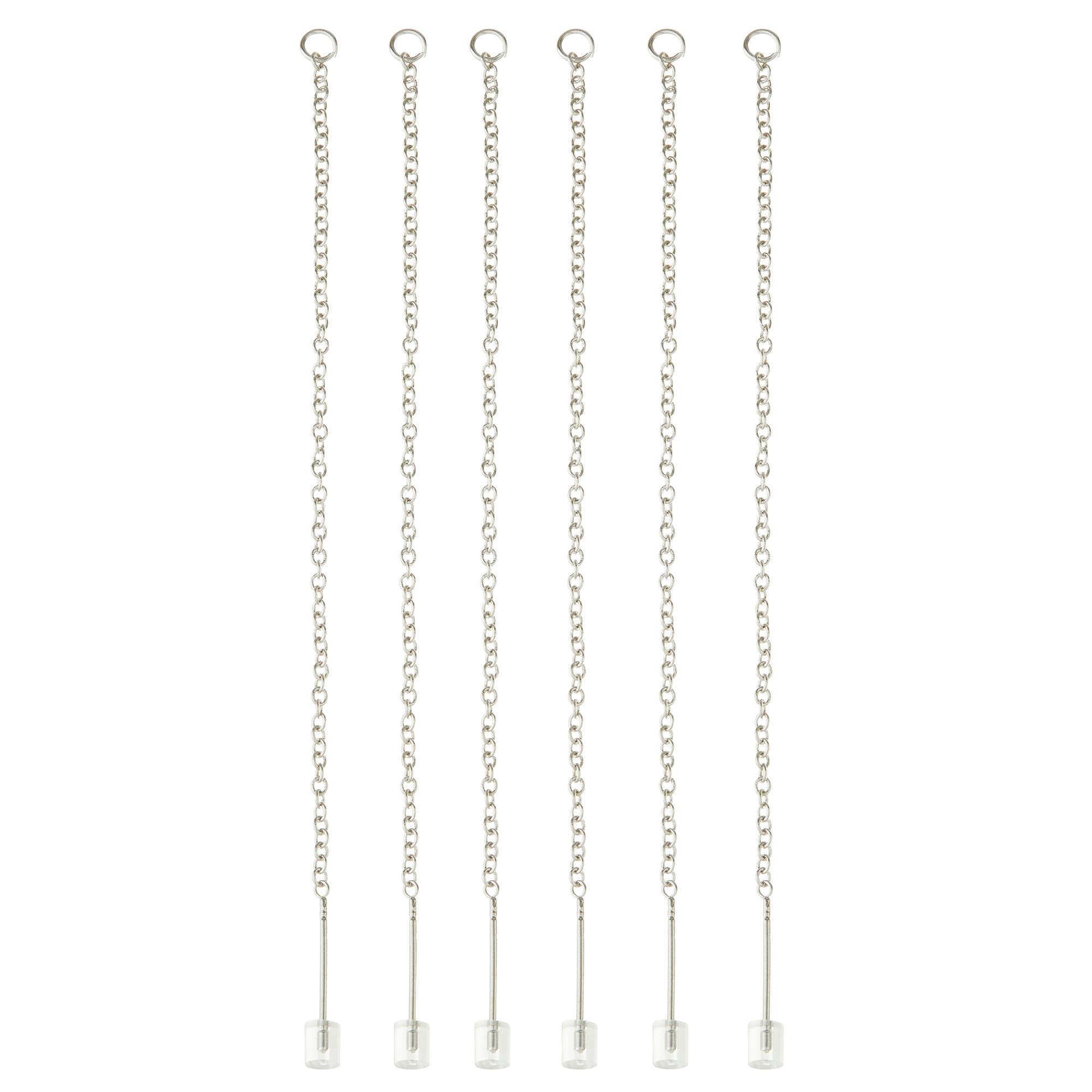12 Packs: 6 ct. (72 total) Silver Earring Threads with Ring by Bead Landing™